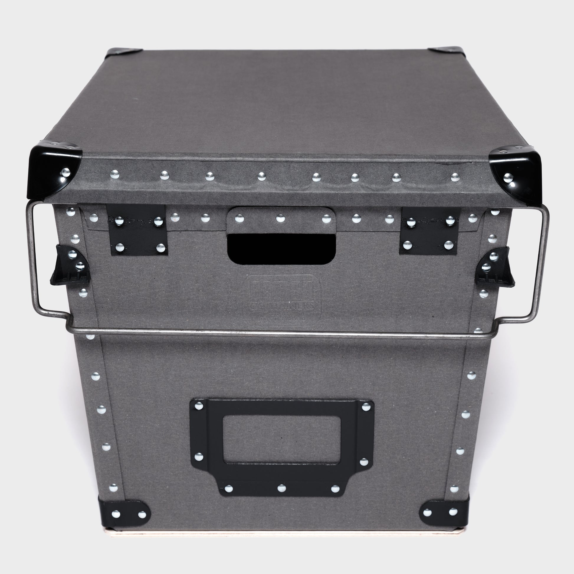'The Rectangle One' Grey Damon storage container with lid and bale arms
