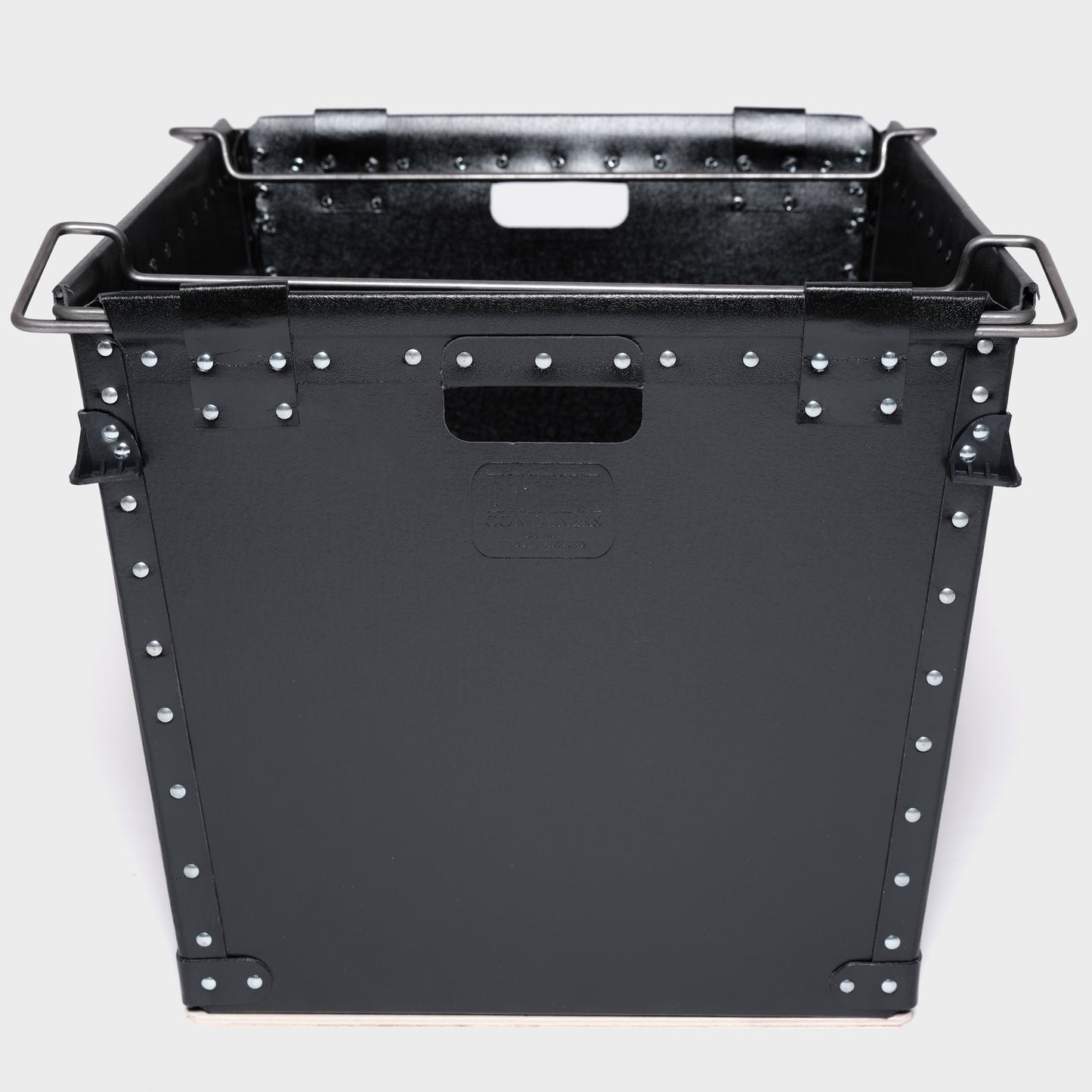 The Rectangle One - Large black rectangle Damon storage container with bale arms - back image