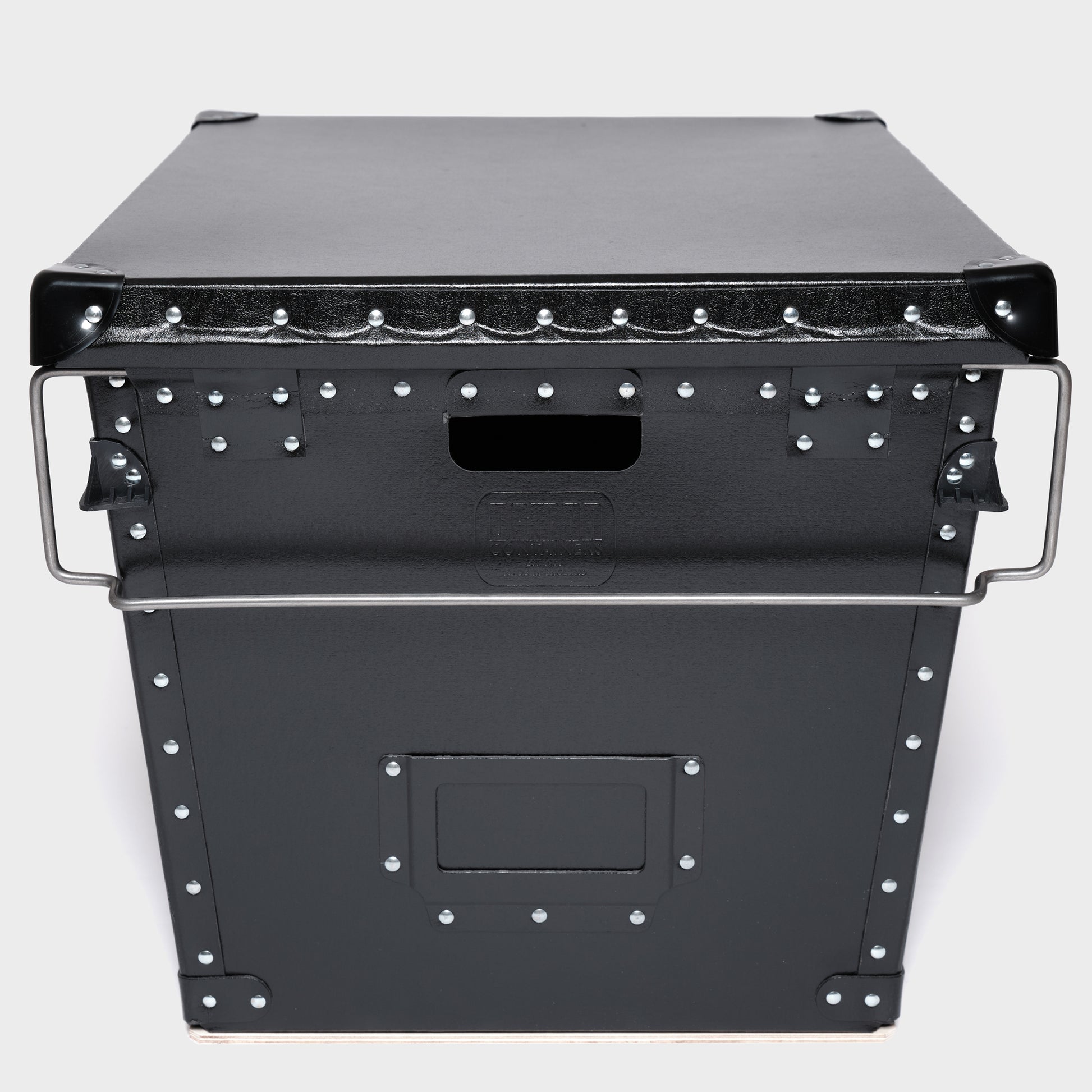 'The Rectangle One' | Black Damon storage container with lid and bale arms