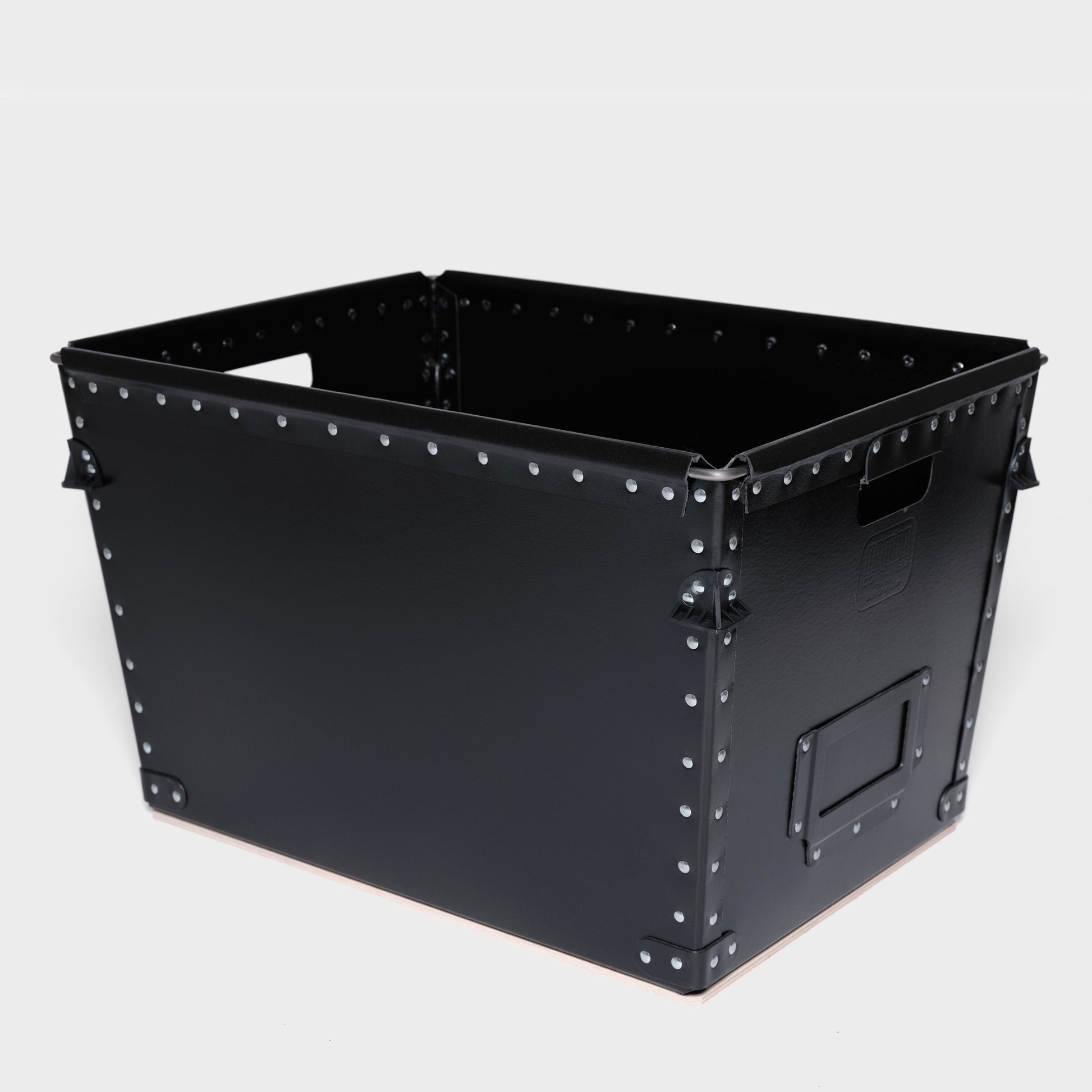 The Rectangle One - Medium black rectangle Damon storage container - side image