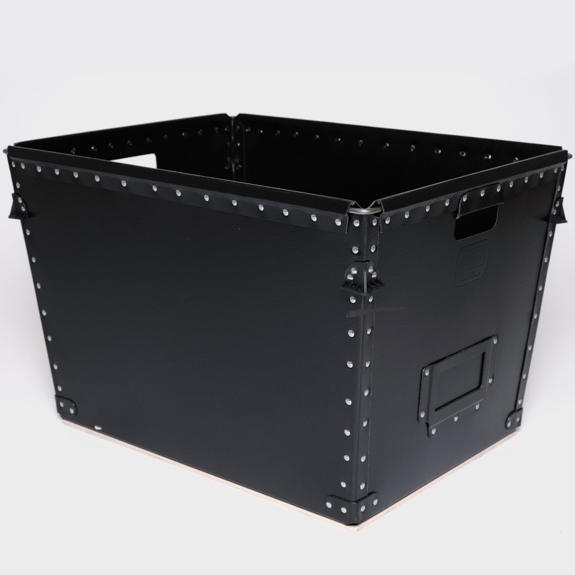 The Rectangle One - Large black rectangle Damon storage container - side image